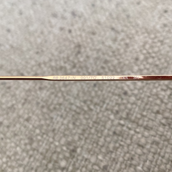 Ray-Ban 3647N Round Double Bridge Mirrored Sunglasses with Case. Gold/Br… - Picture 16 of 16